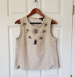 Banana Republic Bejeweled Sleeveless Top - S